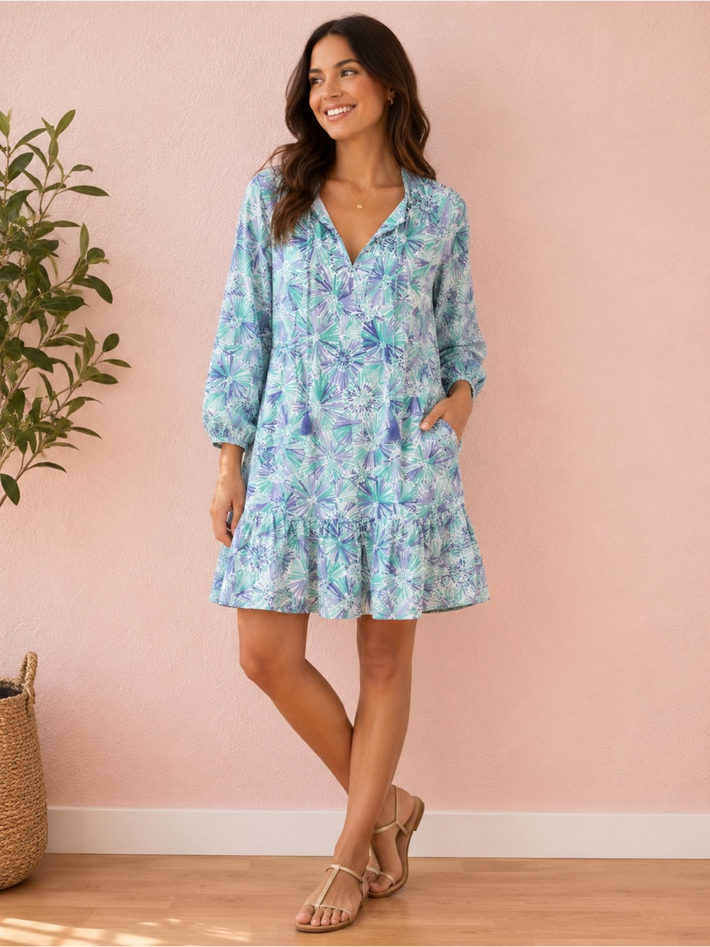 Sail To Sable Womens bloom print dress